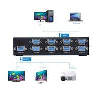 E-SDS 2-Port VGA Switch 2 In 1 Out Support Widescreen for Monitor Sharing Switching N3