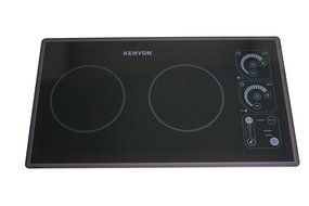 Kenyon B83125 SilKEN2 Induction Two Burner Landscape Trimline Cooktop, 120V, Black