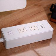 iDsonix 2 Power Socket Outlets with 5V 2.4A 4-Port Smart USB Charging Ports 5ft Cord Built-in Surge Protector...