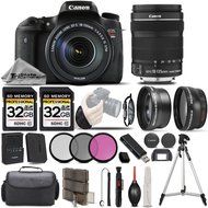 Canon EOS Rebel T6s Camera + Canon EF-S 18-135mm f/3.5-5.6 IS STM Lens + 0.43x Wide Angle Lens + 2.2x Photo Professional...