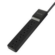 Belkin 6-Outlet Power Strip Surge Protector with 6-Foot Power Cord, 600 Joules (BSE600-06BLK-WM) N7