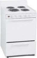 Premier ECK100OP White 24" Electric Range with 3 Cu. Ft. Capacity One 8" Coil Element Three 6" Coil Elements 4...