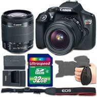 Canon EOS Rebel T6 DSLR Camera Bundle with Canon EF-S 18-55mm f/3.5-5.6 IS II Lens + 32gb Memory SD Card + Grip...