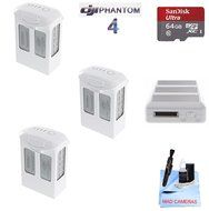DJI Phantom 4 Battery Power Kit - Includes 3 Intellegent In Flight Batteries + P4 Battery Charging Hub + 1 64GB...