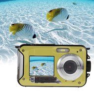 Chinatera Double Screens HD 24MP Waterproof LCD Digital Video Camera 1080P DV 16x Digital Zoom Yellow N7