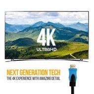 Buhbo High Speed HDMI 2.0 Cable (6 Feet) for 4K Ultra HD, 3D Video, Ethernet / Audio Return - Gold Plated Connectors