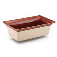 Paula Deen Signature Dinnerware Southern Gathering 9-Inch by 5-Inch Stoneware Loaf Baker, Chestnut