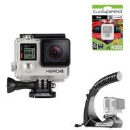 GoPro Hero4 Hero 4 12MP Full HD 4K 30fps 1080p 120fps Built-In Wi-Fi Waterproof Wearable Camera Black Adventure... N120