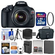 Canon EOS Rebel T5 Digital SLR Camera Body &amp; EF-S 18-55mm IS II Lens with 32GB Card + Case + Battery + Charger...