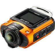 Ricoh WG-M2 Wi-Fi 4K Ultra HD Video Action Camera Camcorder (Orange) with Bike &amp; Suction Cup Mounts + 32GB + Battery... N2