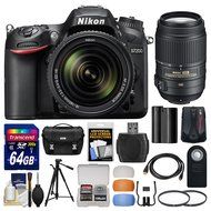 Nikon D7200 Wi-Fi Digital SLR Camera &amp; 18-140mm VR DX &amp; 55-300mm VR Lens with 64GB Card + Case + Battery + Tripod...