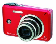 GE J1455 14MP Digital Camera with 5X Optical Zoom and 3.0-Inch LCD with Auto Brightness (Silver) N2