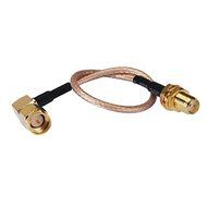 DHT Electronics RF coaxial coax assembly SMA female to SMA male right angle 6''