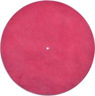 Genuine Leather Turntable Platter Mat - Hot Pink Suede