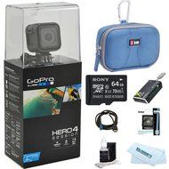 GoPro HERO4 Action Camera Ready for Adventure Bundle Includes GoPro Hero 4, 64GB Micro SDXC Memory Card, Case,...