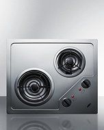 Summit Appliance 21.25'' Electric Cooktop with 2 Burners N4