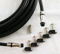 250 FT RG11 CABLE with F Connectors on each end - Black Tri-Shield Underground Coaxial DIRECT BURIAL Gel Coated...