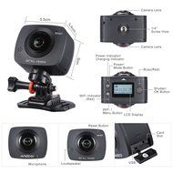Andoer Dual-lens 360 Degree Panoramic Camera Digital Video Sports Action VR Camera 1920 960P 30fps HD 8MP with... N3