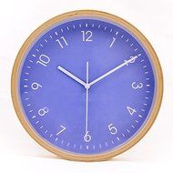 Wall clock solid wood modern brief horologe quieten rustic clock quartz clock 8-inches N2