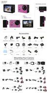 Crelander&reg; W9 wifi HD 1080P waterproof Digital Sports Action Camera DV 30M diving camera 2 inch LCD full Remote...