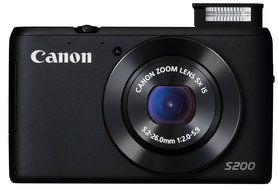 PSS200 5 times zoom (Black) F value of 2.0 wide-angle 24mm optical digital camera Canon PowerShot S200 (BK) -...