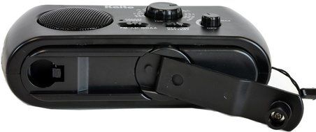 Kaito KA331 Portable Hand Crank AM/FM NOAA Weather Radio with Cell Phone Charger &amp; 3-LED Flashlight, Color Black N2