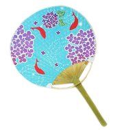 Japanese Style Hand Fan Paper Hand Held Fan Wood Handle, No.4