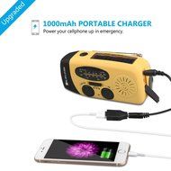 [2016 Upgraded Version] ELECLOVER Portable Dynamo Emergency Solar Crank AM/FM/NOAA(WB) Weather Radio with LED... N11