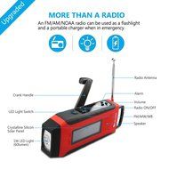 [2016 Upgraded Version] ELECLOVER Portable Dynamo Emergency Solar Crank AM/FM/NOAA(WB) Weather Radio with LED... N13
