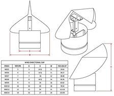 Wind Directional Chimney Cap - Galvanized 6 inch N2