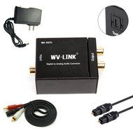WV-LINK Digital Optical Coax to Analog RCA Audio Converter with Fiber Cable N2