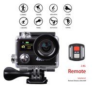 YELIN H8R Wifi Waterproof Action Camera (Black) + Sony IMX Sensor + Dual Screen + 170 Degree + 2.4G Remote+Extra... N4