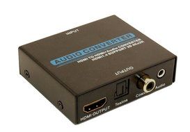 MyCableMart HDMI (4K) Pass-thru Audio Extractor, 3.5mm, Coax &amp; Toslink Audio &amp; HDMI OUT