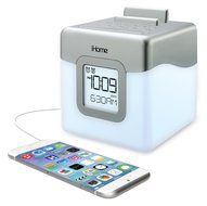 iHome IHM28W2 Color Changing Alarm Clock FM Radio with USB Charging N4