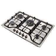 METAWELL New 30" Stainless Steel 5 Burner Built-in Stoves Natural Gas Hob Cooktops Cooker N6