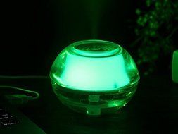 Crystal Mini USB Humidifier LED Light Ultrasonic Diffuser Aromatherapy Air Purifier (Pink) N10