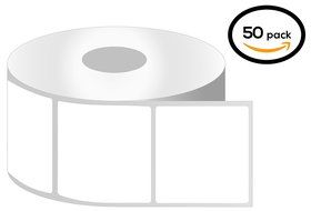 1 Inch Core - 3 x 3 Zebra Compatible Direct Thermal Labels 50 Rolls for Zebra Desktop Printer GC420d GC420t GK420d...
