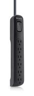Belkin 6-Outlet AV Power Strip Surge Protector with 2.5-Foot Power Cord, 600 Joules (BV106000-2.5) N3