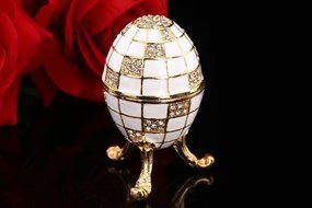 Beautiful europe style Faberge egg party decoration Desktop Ornaments Pewter alloy