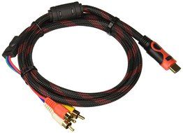 stank&amp; 5 Ft/1.5M HDMI Male to 3RCA Video Audio AV Component Converter Adapter Cable For HDTV DVD and most LCD...