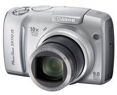Canon Powershot SX110IS 9MP Digital Camera with 10x Optical Image Stabilized Zoom (Silver) N8