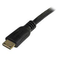 StarTech.com HDMIACMM1 1-Feet High Speed HDMI Cable with Ethernet - HDMI to HDMI Mini- M/M N4
