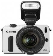 Canon EOS M (White) and EF-M 22mm STM Lens and EF-M18-55mm IS STM Lens
