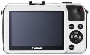 Canon EOS M (White) and EF-M 22mm STM Lens and EF-M18-55mm IS STM Lens N2