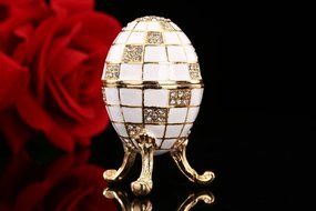 Beautiful europe style Faberge egg party decoration Desktop Ornaments Pewter alloy N2