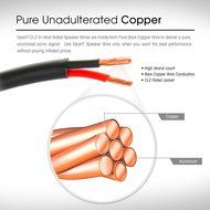 GearIT Pro 12AWG Gauge Speaker Wire, 100 Feet(30.48M), Clear N4