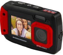 (2 Count) iON Cool-iCam Tough Waterproof Shockproof Digital Selfie Camera with Dual LCD Display (Red) (Two Cameras)