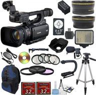 Canon XF105 Professional Camcorder w/ 10x HD Video w/ .43x Wide Angle Lens +2.2x Telephoto Lens +Video LED Light...