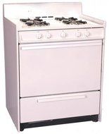 Brown - WNM210-7 - 30 Inch - Gas Range - Standard Broiler - White