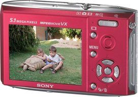 Sony Cybershot DSCT5 5.1MP Digital Camera with 3x Optical Zoom (Silver) N4